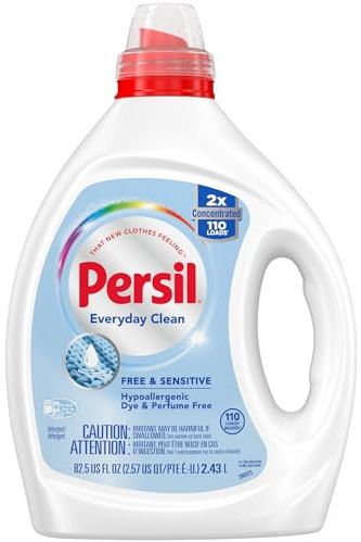 Persil ProClean Liquid Laundry Detergent, Sensitive Skin, 2X Concentrated, 110 Loads, 82.5