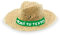 Pack de Sombreros de paja personalizados - Sombrero de paja verde con cinta personalizada para fiestas, eventos deportivos y culturales, romerías. (Pack 10 unidades)