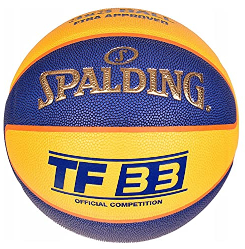 Spalding Basketball Ball Tf 33 In/Out Official Game Ball 76257Z_6 ; Blue,Yellow