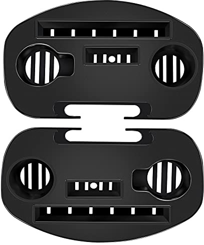 Hanperal Zero Gravity Chair Tray, 2 Pack Upgraded Version Cup Holder for Zero Gravity Chair, Utility Clip-On Chair Table/Tray for iPhone/iPad/Tea Cup/Books -Black…