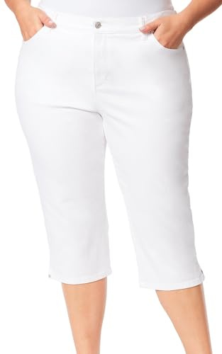 Gloria Vanderbilt Amanda Capri-jeans för kvinnor, Vintage vit, 24 Plus