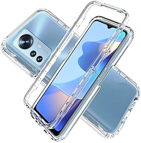LXHGrowH Cover per Xiaomi Mi 12 Pro 360 Gradi Antiurto Transparente | Custodia Anti-graffio con dell Schermo Integrata Protezione, Dual Layer Ibrida 360°Full Body Antiurto Protettiva Case