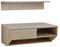 möbelando Hängeschrank mit Wandregal Sonoma Eiche 75 cm Design Schweberegal | Wandschrank mit Schublade | Oberschrank Wand Flur Wohnzimmer