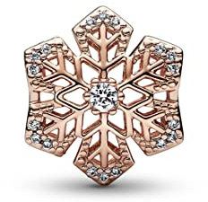PANDORA Festliches Schneeflocken Charm aus Sterling-Silber, Moments Collection, kompatibel Moments Armbändern, 782378C01
