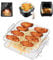 Hivio Air Fryer Rack for Cosori 5.5L Fryer, 2 Tier Grill/Shelf/Dehydrator Square Accessories Tefal 6.2-6.5L, 6.4L, Instant Vortex 5.7L-8.5L and Tower Oven
