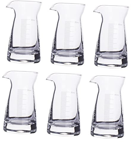Anneome Lot De 6 Verres Doseurs De 80 Ml Pour Whisky Cocktails Bar Bec Verseur Pour Un Versement Rapide