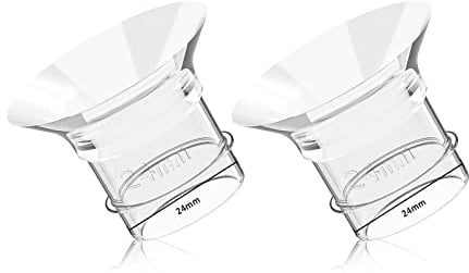 MOMMED Breast Pumps Accessories, 24mm Flange Inserts for 27mm Silicone Breast Shield, 24mm Flange Inserts to Reduce 27 mm Nipple Tunnel Down to 24mm, 2 Pack