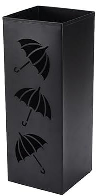 Amrocky Metal Umbrella Holder, Freestanding Square Mesh Umbrella Stand for for Home Entryway, 16x16x42 CM, Black (Black)