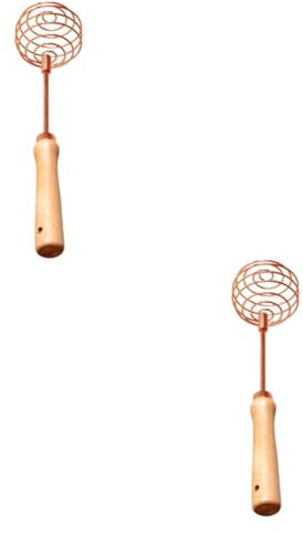 TOPBATHY 2pcs Spiral Egg Egg Tool Small Whisk Egg Whisk for Blending Balloon Whisk for Mixer Egg Whisk Manual Handheld Dough Stainless Steel Wire Dessert re-usable