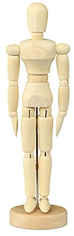 IBLUELOVER Gliederpuppe Modellpuppe Holzpuppe mit Ständer 15/27CM bewegliche Hände und Füße Künstlerpuppe für Zeichnen Malerei Skizze Desktop Zuhause Büro Dekoration Kunstwerke