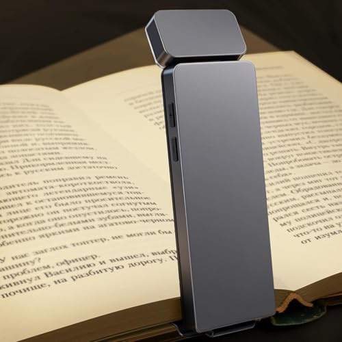 AMFUN Leselampe Buch Klemme, Leselampe Bett, LED Klemmleuchte, USB Wiederaufladbare Buchlampe mit 3 Farben, 5 Helligkeitsstufen, für Nachtlesen,Buchliebhaber,Kinder