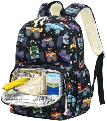 CAMTOP Vorschulrucksack für Kinder, Jungen, Mädchen, Kleinkinder, Rucksack, Kindergarten, Schule, Büchertaschen für Alter 3–8 Jahre, Cord-Träger, Medium, Modern