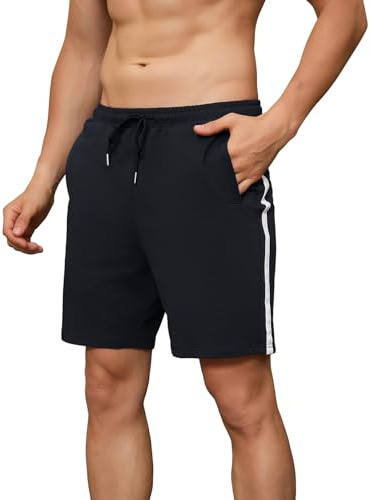 FGFD&OU Shorts Herren Sportshorts Baumwolle Sommer Sporthose Kurz Jogginghose Trainingshose Tennishose Fitnesshose Sweathose Freizeithose Bermuda Laufshorts Männer