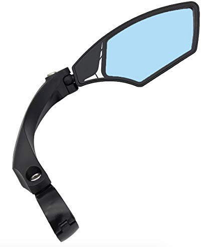 Hafny NEW Handlebar Bike Mirror, HD,Blast-resistant, E-bike Mirror, Glass Lens, HF-MR095 (Anti-glare Blue Right)
