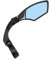 Hafny NEW Handlebar Bike Mirror, HD,Blast-resistant, E-bike Mirror, Glass Lens, HF-MR095 (Anti-glare Blue Right)