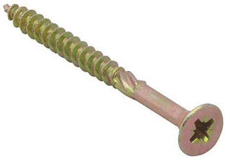 Spectre Advanced Lot de 500 vis à bois multi-usages Jaune zinc passivé 5 x 60 mm