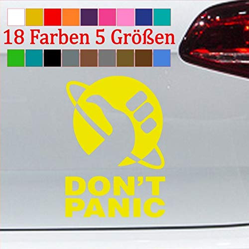 generisch Don´t Panic Sticker Autoaufkleber Save The World Friday for Future Greta 21-Gelb 17x12cm