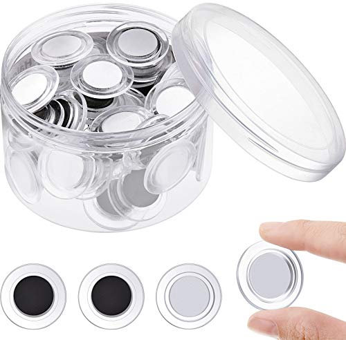 45 Pieces Whiteboard Magnets Round Refrigerator Magnets Dry Board Mini Fridge Magnet Teacher Supplies for Home Schools Offices (Clear,3 cm)