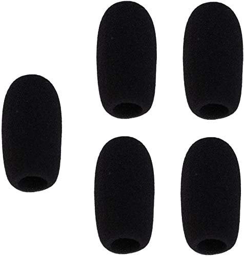 Microphone Foam Covers Gooseneck Condenser Mic Windscreens 5pcs - Black (62x14mm)