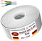MAS Premium Von 5 bis 100m Kunststoffschlauchleitung H03VV-F 2X0,5, 2X0,75, 3G0,75 oder 4G0,75 Flexible Leitung Kabel Gerätekabel (H03VV-F 3G0,75 WS, 5m)