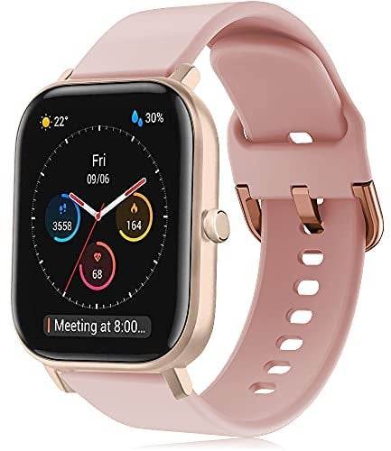 Kompatibel mit Amazfit GTS Armband, 20mm Silikon Sportarmband Uhr Ersatzarmband für Amazfit GTS 2 Mini, Amazfit GTS 2, GTS 2e, GTS 3, Amazfit Bip, Amazfit Bip U, Amazfit Bip U Pro, Amazfit GTR 42m