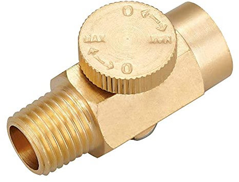 Shiwaki 1/4 NPT Maschio x 1/4 NPT Valvola di Regolazione del Flusso d'Aria in Linea in Ottone Femmina Raccordo Strumento di Controllo del compressore della Pressione dell'Aria