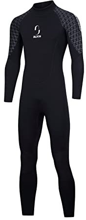 ZCCO, Traje de Neopreno de 3 mm para Hombre, de Neopreno, de, de Longitud Completa, para Pesca de Spearfishing, Snorkeling, Surf, piragüismo, Buceo, para (Hombre Negro,XL)