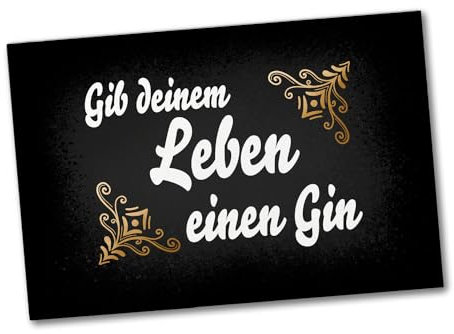 Gib deinem Leben einen Gin Souvenir Magnet für Gintrinker Souvenir Magnet für den Kühlschrank von Gin Liebhabern zum Befestigen von Fotos Postkarten oder Haushaltsplan