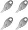 Jeu de clés de remplacement, 4 x clés, accessoires uniquement pour notre sécurité pour réfrigérateur, armoire et portes, en métal, Replacement Key pour sécurité enfant à coller, clé métallique solide