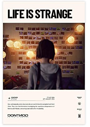 FABIVA Poster Life Is Strange (2015), Videospiel-Poster, Leinwand, Poster, Schlafzimmer-Dekor, Sportlandschaft, Büro, Raumdekoration, Geschenk, ungerahmt, 20 x 30 cm