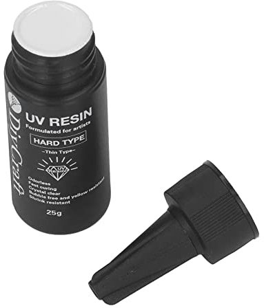 Resine Uv, Colle UV Résine Uv Colle Transparente Liquide Colle de Verre UV Inodore à Durcissement Rapide pour la Fabrication de Bijoux (25g)