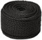 vidaXL Corde de Travail Ligne de Travail Corde Torsadée Corde d'Amarrage Câble de Travail Jardin Atelier Noir 16 mm 50 m Polypropylène