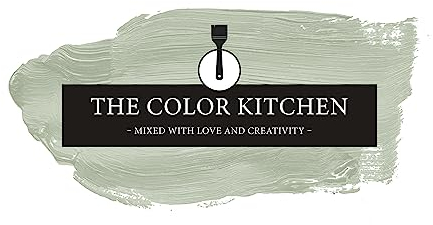 THE COLOR KITCHEN helle Wandfarbe - Malerfarbe für Wohnzimmer und Schlafzimmer - matte Innenfarbe in Grün - 5l Deckfarbe in TCK4003