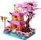 Bloques de construcción de cerezo con minifiguras, juego de construcción 1810, bloques de construcción modulares japoneses, juego de construcción de árbol de cerezo, juguete de construcción de árbol