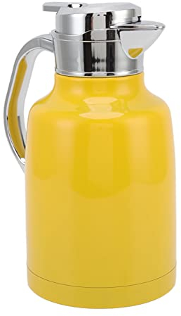 Thermo-Teekanne aus Edelstahl 304, Restaurant-Isolierkanne, Hotel-Liner, Kaffeekanne, Thermoskanne mit Restaurant-Catering (Gelb)