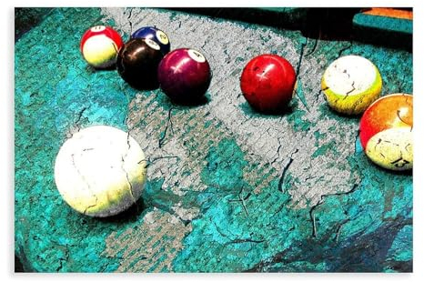 Billard-Kunst-Pool-Poster (2) Leinwandposter Schlafzimmer Dekor Sport Landschaft Büro Zimmer Dekor Geschenk ungerahmt 30 x 45 cm