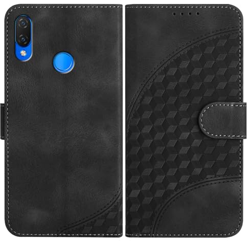 JayModCase Cover per Huawei P Smart Plus/Nova 3i,Flip Custodia in Pelle PU con Kickstand Porta Carte Magnetica Chiusa Custodia per Huawei P Smart Plus (Nero)