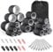 Mabufun 46 PCS Hair Rollers With Clips For Long Hair Curlers Velcro Rollers Jumbo Hair Rollers Self Grip Hair Roller Set 22 Stainless Steel Clips And A Storage Bag