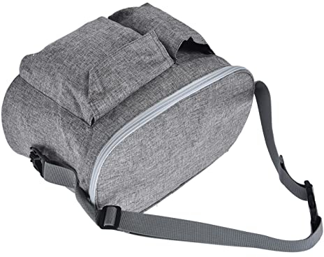 Garosa Universell Passende Kinderwagen-Organizer-Tasche mit Getränkehalter, Wasserdicht, Einfache Installation, Sorgt für eine Effiziente Organisation Ihrer Gegenstände (Grey)