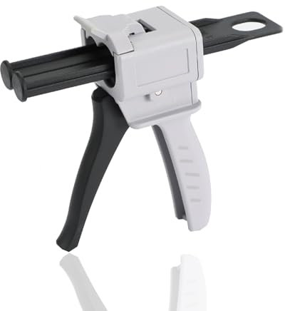 ieron Pistolet à colle époxy AB 50 ml avec poignée 1:1 et 2:1, pistolet distributeur de colle mélangée