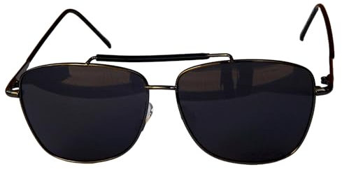 Gil-Design Fliegerbrille Pilotenbrille Brille Sonnenbrille Top Gun Retro Sunglasses M 54 (Anthrazit Schwarz)