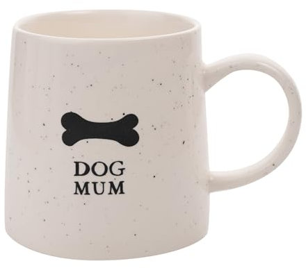 Widdop Best of Breed Stoneware Ceramic Dog Lover Mug - Dog Mum Mug - White - Coffee Mug Tea Hot Drinks - Approx 350ml - Gift for Mum Her Birthday Mother's Day Present