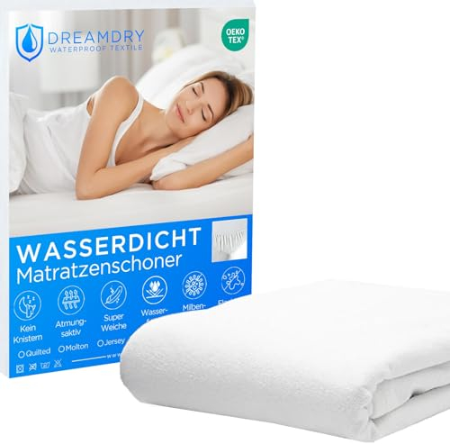 Dreamdry Matratzenschoner 180x200 - Inkontinenzunterlage waschbar, Matratzenschoner 180x200 atmungsaktiv wasserdicht, wasserdichte Matratzenauflage, Nässeschutz