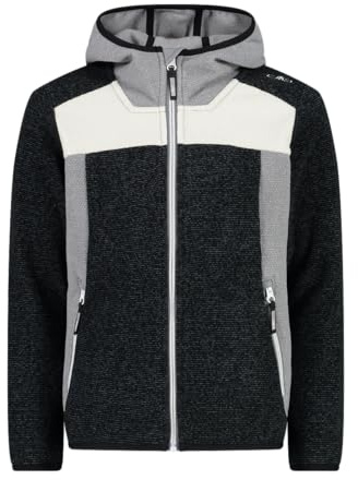 CMP Giacca Da Bambina In Pile Knit Tech Con Cappuccio Fisso Giacca da bambina in pile Knit Tech con cappuccio fisso Unisex - Bambini e ragazzi