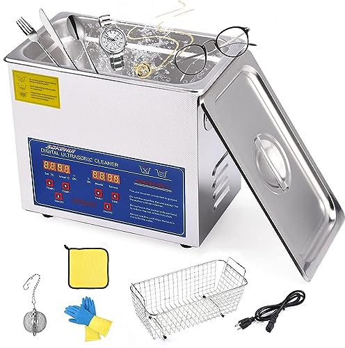 Ultrasonic Cleaner Ultraschallreiniger 3L Reiniger Ultraschallgerät Ultraschallreiniger mit Heizung Digitaler Timer für Brillen Schmuck Falsche Zähne Münzen