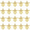 Ciieeo 20pcs Mini Christmas Tree Toppers - Fairy Tree Topper, Xmas Plastic Star Ornaments for Holiday Decoration