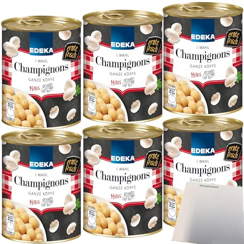 usy Bundle für Edeka Champignons Minis 1. Wahl ganze Köpfe, extra klein 6er Pack (6x800g Dose) + usy Block