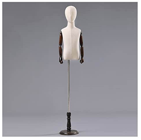 asdchZen Mannequin Schaufensterpuppe Körper Torso Kind, Verstellbar Brautkleid Kleidung Dummy Maniquins Körper Schneiderpuppe Mit Holzsockel Für Nähen Schneiderinnen Kle,8 Years Old,D