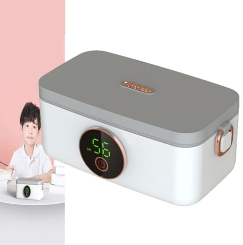 Wireless Rechargeable Lunchbox, Electric Heating Lunch with 1000 Ml Capacity, 16000mah Battery Keeps Food Heated for 5h - Suitable for School, Office, Picnic, Outdoor