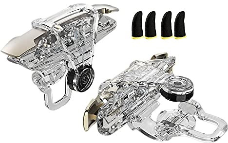 casstaly Metallknopf Joystick Gamepad + 4XFinger ÄRmel Spiel Kontroller Handy ZurüCk Clip Gamepad für Android